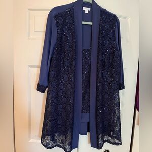 Oleg Cassini 20W Jacket /Tank Set Black Tie Evening Wear